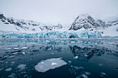 Landscape with ice floes in early spring, Paradise Bay (Paradise Harbor), Danco Coast, Graham Land, Antarctica