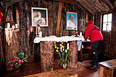 Chapel near Cape Horn weather station, Cape Horn, Cape Horn National Park, Magallanes y de la Antartica Chilena, Patagonia, Chile, South America