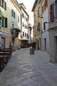 Little alley in Porec, Istria, Croatia, Europe