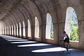 'Cyclist in Alpine Tunnel, Europe'10;'