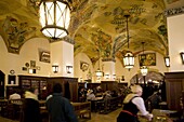 The beer hall within the Hofbraeuhaus in Munich, Bavaria, Germany, Europe