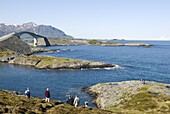 The new Atlantic Road connecting islands between Molde and Kristiansund, on the Fjordland coast of Norway, Scandinavia, Europe