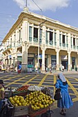 Street market in downtown San Salvador, El Salvador, Central America