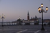 Dawn light on San Giorgio Maggiore, Venice, UNESCO World Heritage Site, Veneto, Italy, Europe