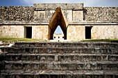 Governor's Palace in the Mayan ruins of Uxmal, UNESCO World Heritage Site, Yucatan, Mexico, North America