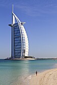 The iconic Burj Al Arab Hotel, Jumeirah, Dubai, United Arab Emirates, Middle East
