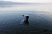 Baptism in Lake Leman, Geneva, Switzerland, Europe