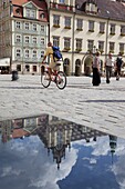 Market Square architecture and reflection, Old Town, Wroclaw, Silesia, Poland, Europe