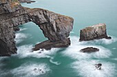 Green Bridge of Wales, Pembrokeshire, Wales, United Kingdom, Europe