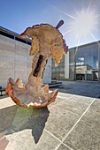 Sculpture ouside the museum containing the Dead Sea Scrolls, Israel Museum, Jerusalem, Israel, Middle East