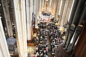 Mass in Saint-Eustache church, Paris, France, Europe