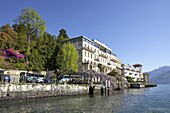Spring sunshine on the Grand Hotel, Cadenabbia, Lombardy, Lake Como, Northern Italy, Europe