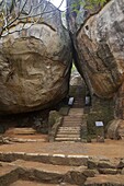 First boulder entrance, Sigiriya Lion Rock Fortress, Sigiriya,  UNESCO World Heritage Site, Sri Lanka, Asia