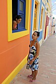 Colorful houses, Olinda, Pernambuco, Brazil, South America