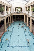 Interior pool, Gellert Baths, Budapest, Hungary, Europe