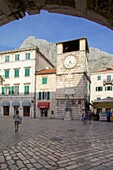 Old Town Clock Tower, Old Town, UNESCO World Heritage Site, Kotor, Montenegro, Europe