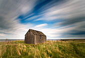 Old fisherman's hut, Beadnell,  Northumberland, England, United Kingdom, Europe