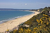 West Beach and Cliffs, Bournemouth, Poole Bay, Dorset, England, United Kingdom, Europe