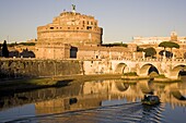 Castello San'Angelo (St.-Angelo Castle) (Mole Adriana) and St. Angelo bridge, Rome, Lazio, Italy, Europe