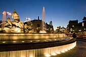 Cibeles fountain, Cibeles Square, Calle de Alcala, at Christmas time, Madrid, Spain, Europe