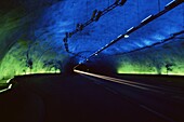 Laerdalstunnelen, the world's longest road tunnel at 24.5 km, Aurland, Norway, Scandinavia, Europe
