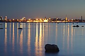 City skyline from Pirita,  Tallinn,  Estonia,  Baltic States,  Europe