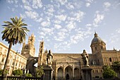 Cathedral and Bishop's Palace, Palermo, Sicily, Italy, Europe
