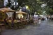 cafe, Rambla Llibertat, old town, Girona, Catalonia, Spain