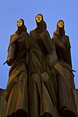 Sculpture of the Feast of the Three Musicians, National Drama Theatre, Vilnius, Lithuania, Baltic States, Europe