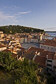 View over the old town of Piran, Slovenia, Europe