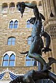 The Benvenuto Cellini's Perseus, Loggia dei Lanzi, Florence (Firenze), UNESCO World Heritage Site, Tuscany, Italy, Europe