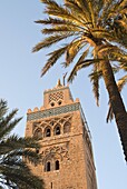 Minaret of the Koutoubia Mosque, UNESCO World Heritage Site, Marrakesh (Marrakech), Morocco, North Africa, Africa