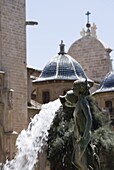 Turia fountain, Plaza de La Virgen, Valencia, Mediterranean, Costa del Azahar, Spain, Europe