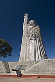 Statue of Jose Maria Morelos, a revolutionary hero, Isla Janitzio, Lago de la Patzcuaro, Patzcuaro, Michoacan, Mexico, North America