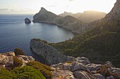 Formentor peninsula at sunrise from Mirador des Colomer, Majorca, Balearic Islands, Spain, Mediterranean, Europe