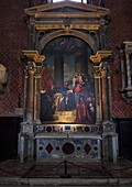Madonna di Ca Pesaro, altarpiece painted by Titian between 1519 and 1526, Santa Maria Gloriosa dei Frari, Venice, UNESCO World Heritage Site, Veneto, Italy, Europe