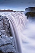 Dettifoss, largest waterfall in Europe at 45 m high and 100 m wide, Jokulsargljufur National Park, north Iceland (Nordurland), Iceland, Polar Regions