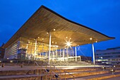 The Senedd (Welsh National Assembly Building), Cardiff Bay, Cardiff, South Wales, Wales, United Kingdom, Europe