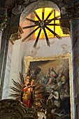 Our Miraculous Lady of Geras, Madonna above altar of Baroque Parish Church, Geras Premonstrian Abbey, Geras, Niederosterreich, Austria, Europe