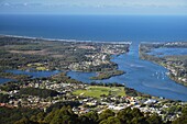 View from North Brother Mountain of North Haven and Queenslake, New South Wales, Australia, Pacific