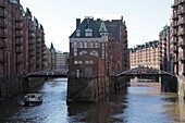 Warehouse district at Poggenmuhle, Hamburg, Germany, Europe