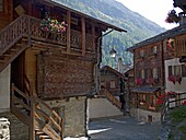 The Walser village of Grimentz, Valais, Swiss Alps, Switzerland, Europe