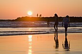 Newport Beach at sunset, Orange County, California, United States of America, North America