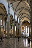 Nave of Church of Santa Maria Novella, Florence, UNESCO World Heritage Site, Tuscany, Italy, Europe