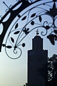 Minaret of the Koutoubia Mosque at sunset, Marrakesh, Morocco, North Africa, Africa