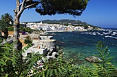 Calella de Palafrugell and Cap de St. Sebastia, Costa Brava, Catalonia, Spain, Mediterranean, Europe