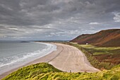 Rhossili Bay on the Gower Peninsula, Wales, United Kingdom, Europe