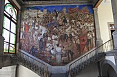 Mural, El Castillo de Chapultepec (Chapultepec Castle), Chapultepec Park, Chapultepec, Mexico City, Mexico, North America