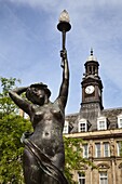 Even Statue in City Square, Leeds, West Yorkshire, Yorkshire, England, United Kingdom, Europe