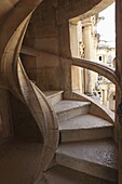 Spiral staircase within the Convent of Christ (Convento de Cristo), UNESCO World Heritage Site, Tomar, Ribatejo, Portugal, Europe